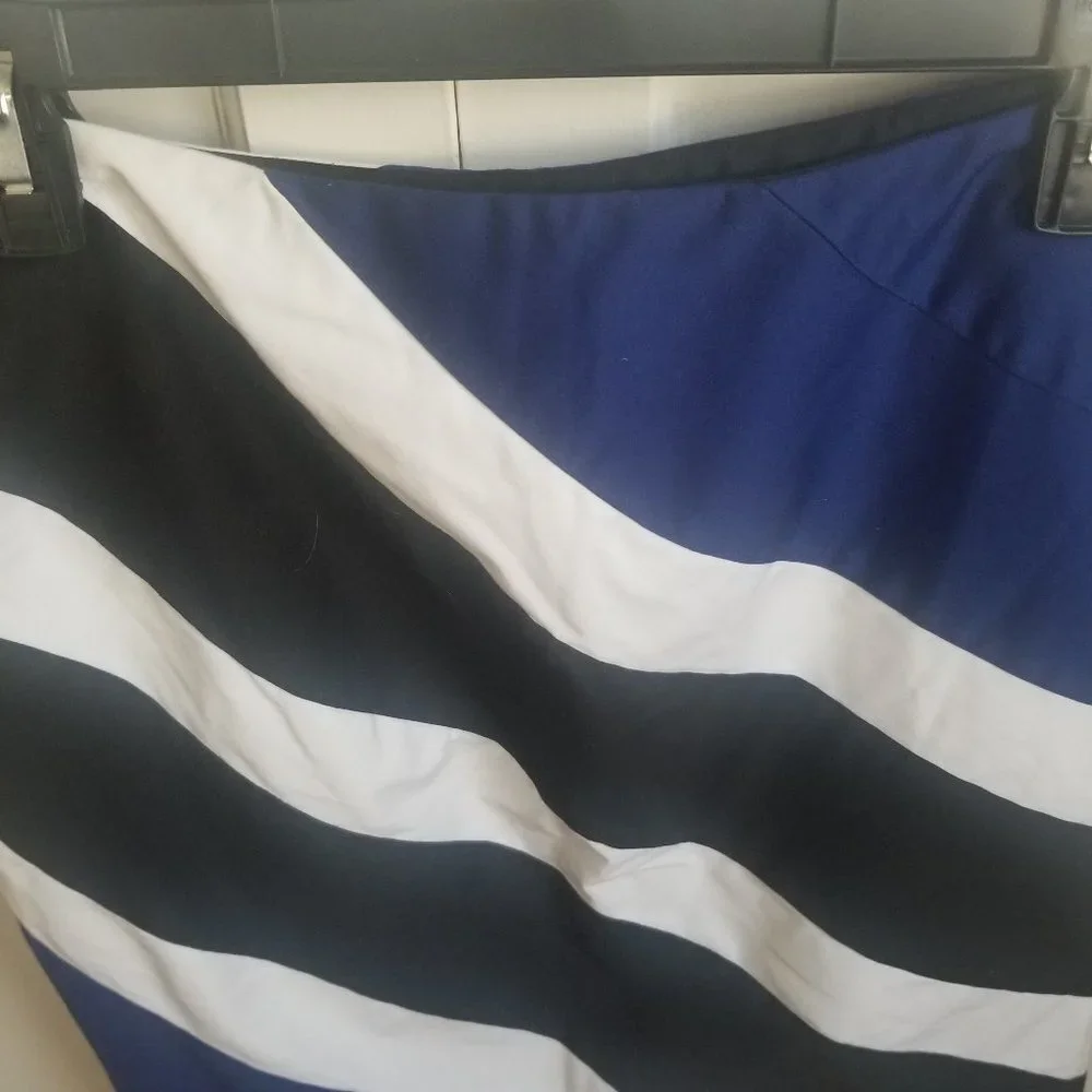White House Black Market Blue, Black, White Stripe
